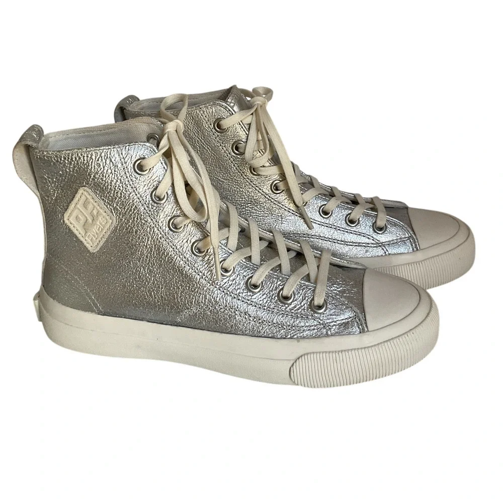 PF Flyers Silver Metallic All American Hi Women’s Size 7 / Men’s 5.5